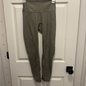 Olive Green High-Waisted Leggings